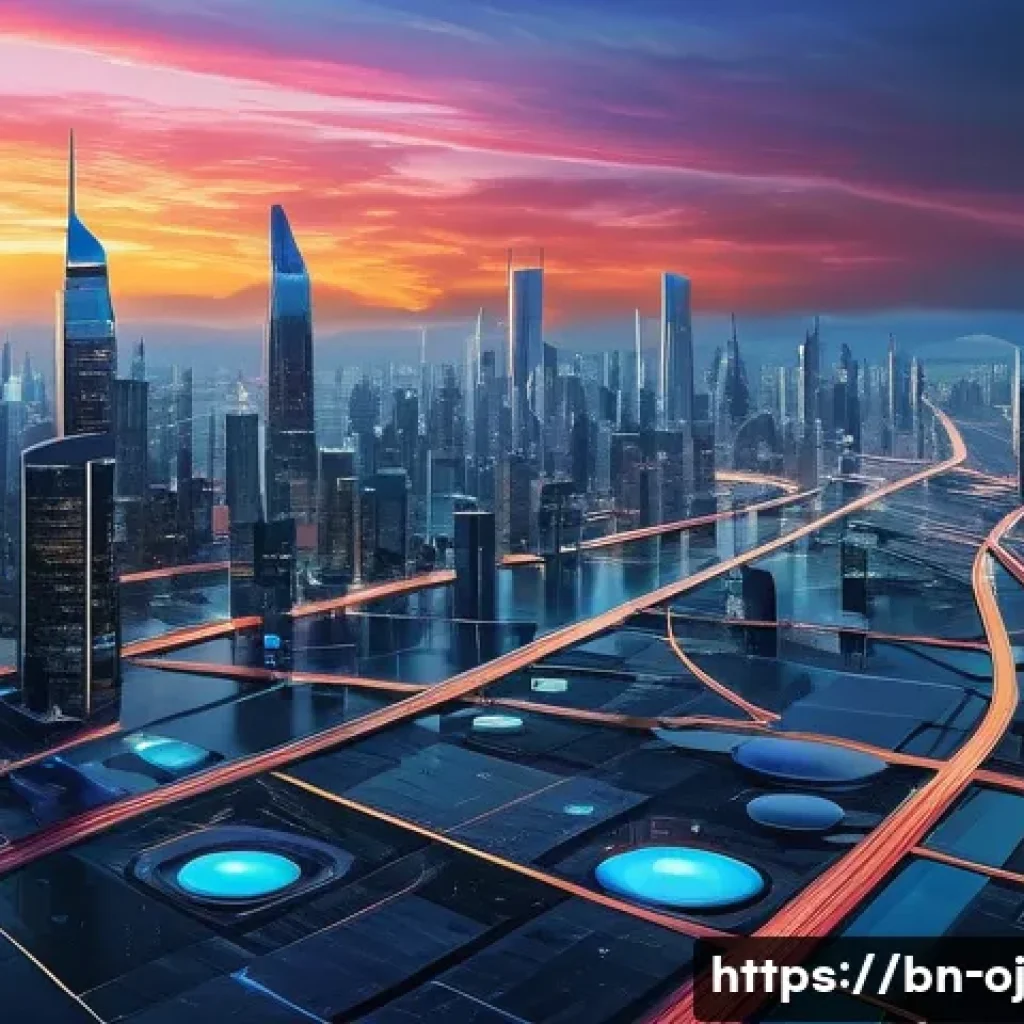 웹 생태계의 미래 전망 - **Prompt: "A futuristic digital landscape illustrating Web